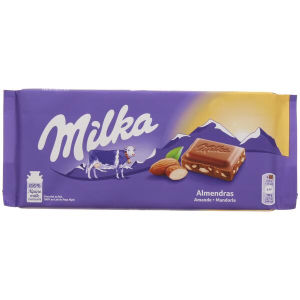 Tablette de chocolat Milka Amandes