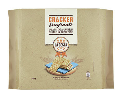 LA CESTA Cracker senza sale in superficie