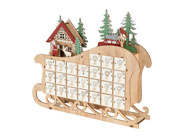 Livarno Home Wooden Light-Up Advent Calendar