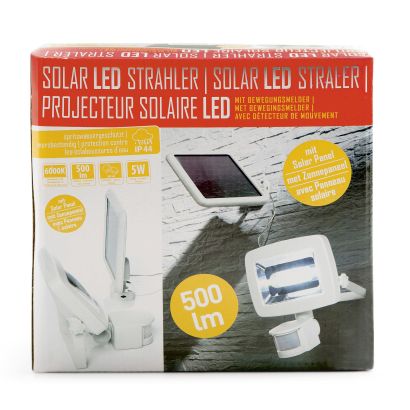 LED-Strahler mit Solarzellenplatte und Sensor