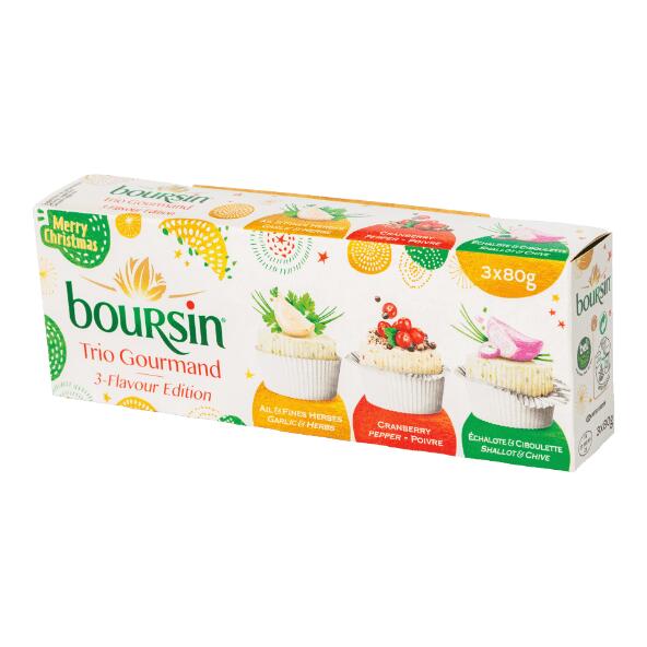 BOURSIN(R) 				Fromage crémeux, 3 pcs
