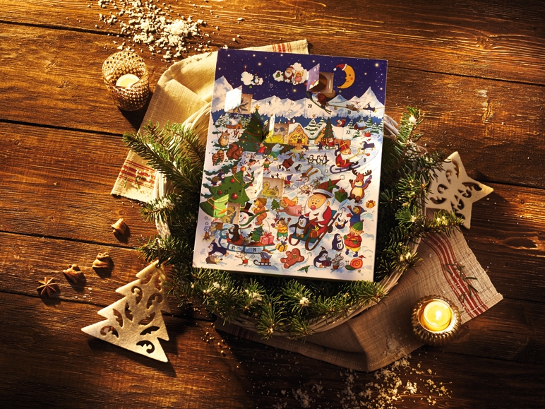 Calendar de Crăciun, din ciocolată, diverse modele