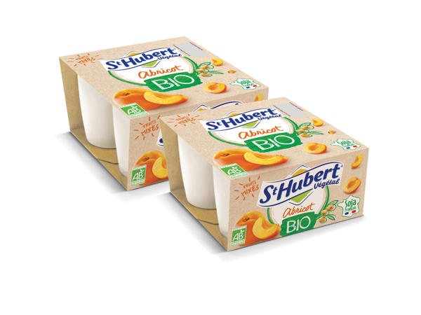 St Hubert yaourts au soja saveur abricot Bio1