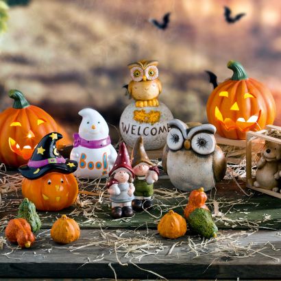 Figurines d'Halloween et d'automne