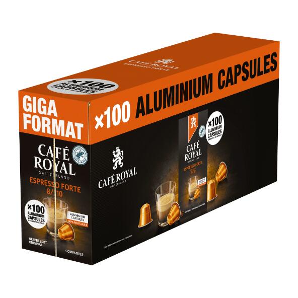 CAFÉ ROYAL(R) 				100 capsules aluminium 8/10