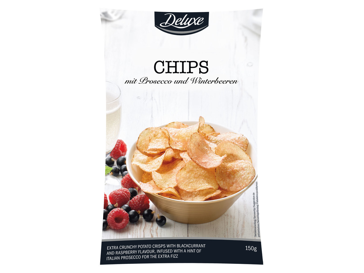 DELUXE Chips mit Prosecco und Winterbeeren