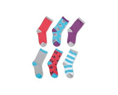 Lily & Dan Girls' 6-Pair No Show, Ankle or Crew Socks