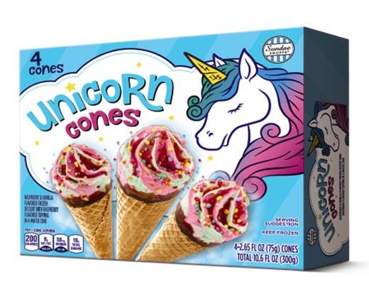 Sundae Shoppe 
 Unicorn, Galactic or Mermaid Cones