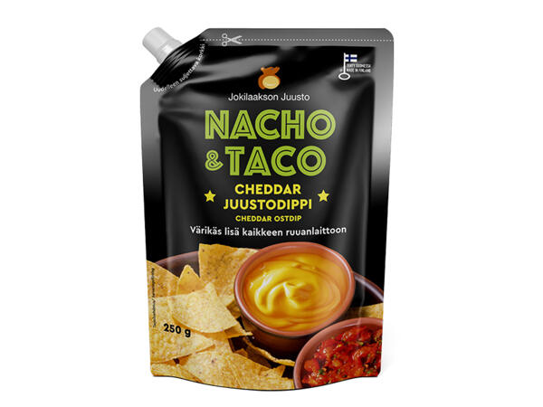 Jokilaakson Juusto Nacho & Taco -cheddardippi