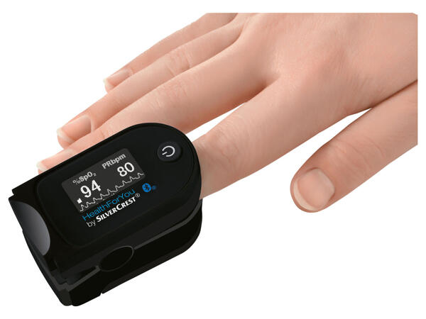 Silvercrest Personal Care(R) Dispositivo médico Pulsoxímetro com Bluetooth(R)