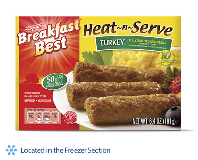 Breakfast Best Heat-n-Serve Turkey Sausage Links