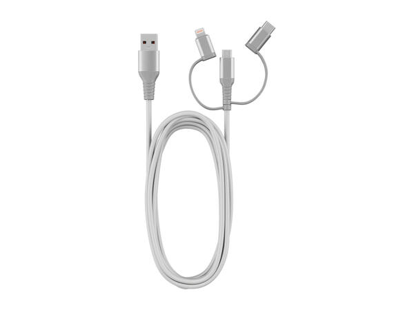 Silvercrest 3-in-1 Charging & Data Transfer Cable