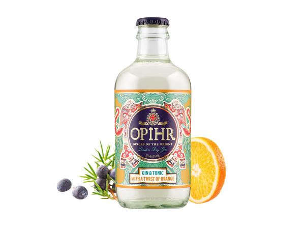 Opihr Oriental Spiced Gin & Tonic with a Twist of Orange