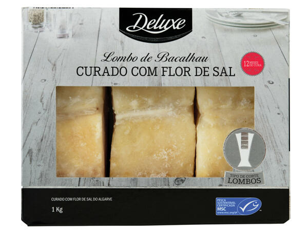 Deluxe(R) Lombo de Bacalhau Curado com Flor de Sal