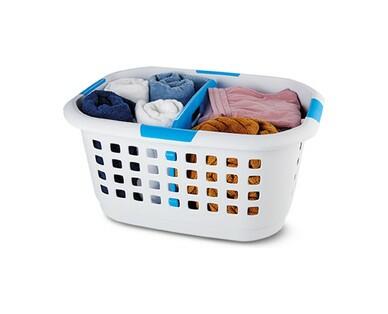 Easy Home 2.2 Bushel Divided Laundry Basket