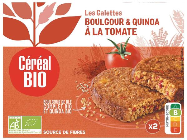 Céréal Bio galettes boulghour et quinoa à la tomate & paprika doux