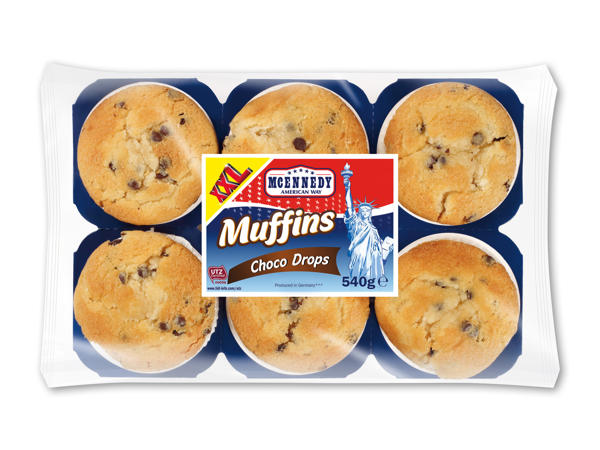 Muffins med chokoladestykker