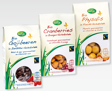 Fairtrade Max Havelaar Superfruit bio ricoperti di cioccolato NATUR AKTIV BIO