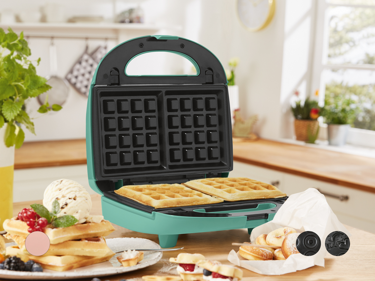 Macchine per waffle con piastre intercambiabili