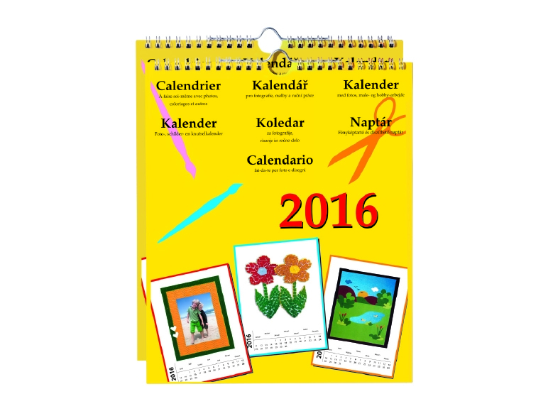 Calendario fai da te o fotocalendario 2016, 2 pezzi