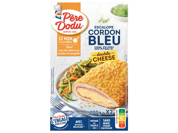 Père Dodu escalope cordon bleu double cheese