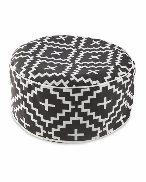 Black And White Inflatable Ottoman