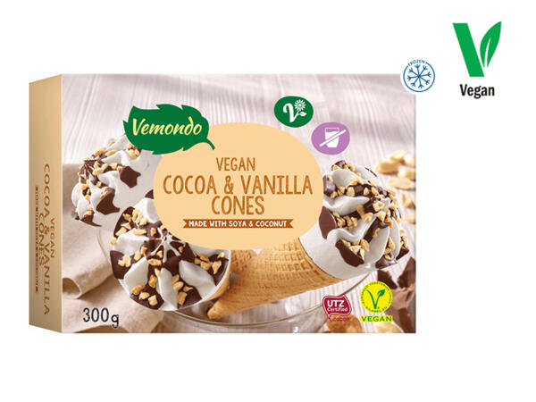 Vemondo Vegan Cocoa & Vanilla Cones
