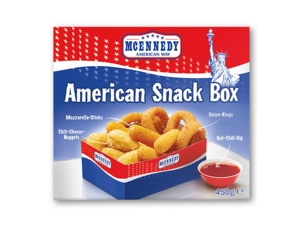 Amerikanskinspireret snackboks
