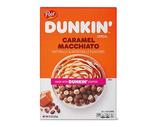 Post 
 Dunkin Cereal Mocha Latte or Caramel Macchiato