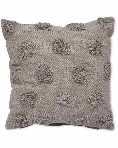 Grey Circle Tufted Cushion