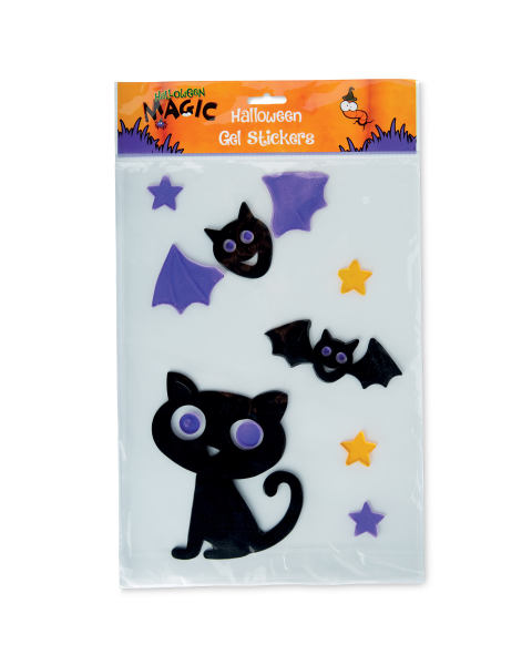 Cat/Bats Halloween Gel Stickers