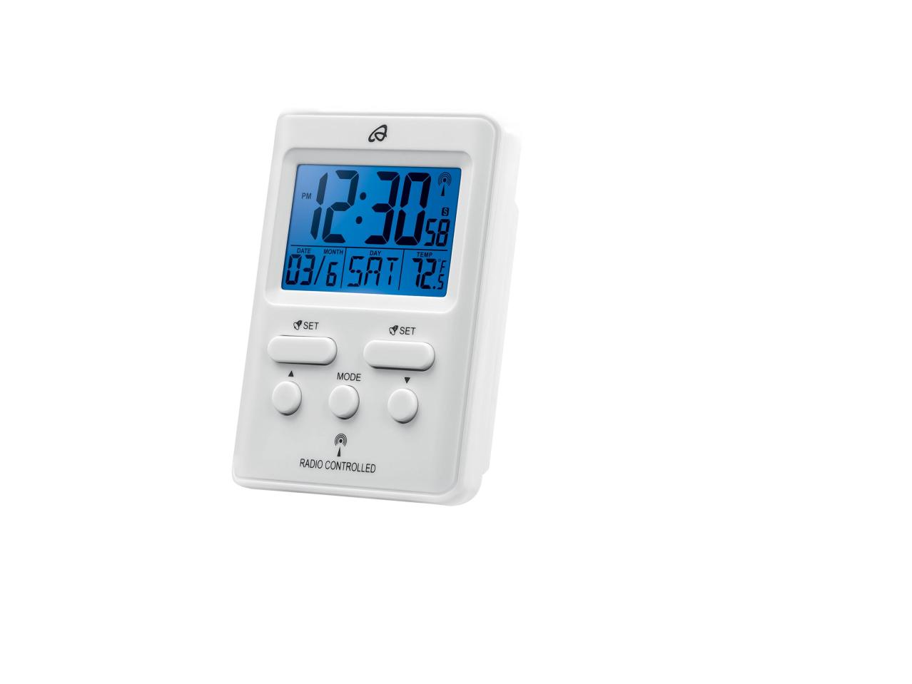 Radio-Controlled LCD Alarm Clock