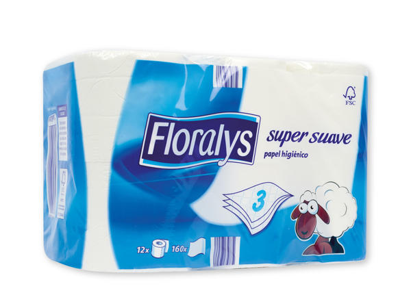 'Floralys(R)' Papel higiénico 3 capas