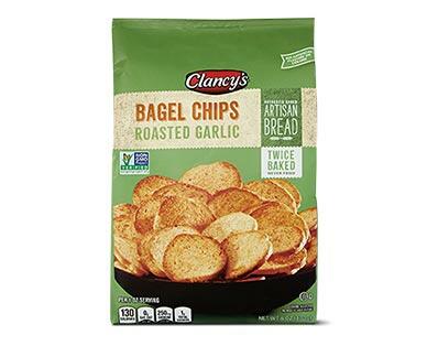 Clancy's 
 Roasted Garlic or Sea Salt Bagel Chips