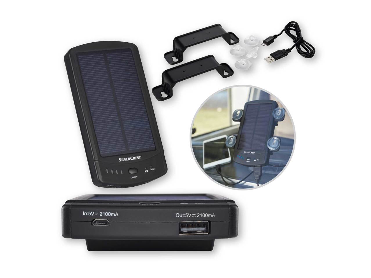 SILVERCREST Power Bank with Solar Charger