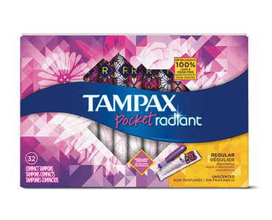 Tampax Radiant Tampons or Always Infinity Pads with Wings