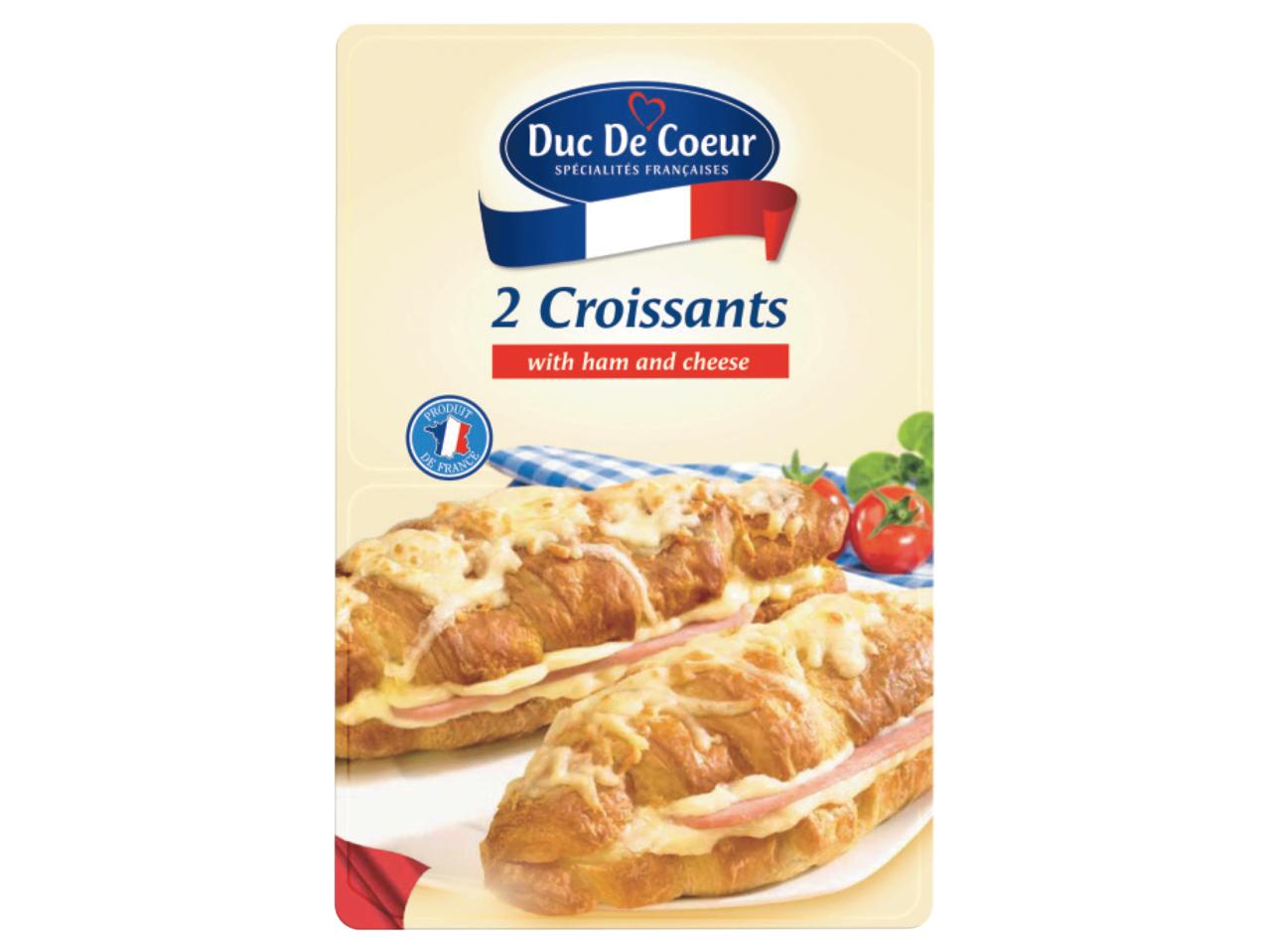 DUC DE COEUR 2 Croissants with Ham & Cheese