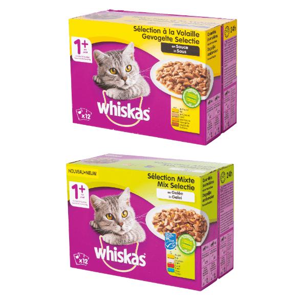 Kattenvoeding Whiskas, 12-pack