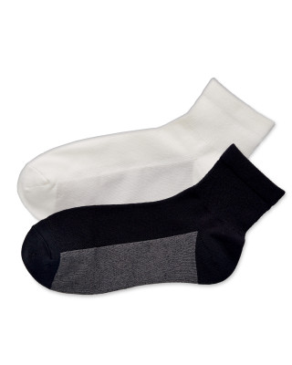 Crane Black/White Trainer Socks Pack