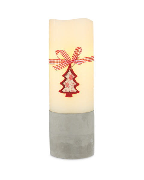 20cm LED Candle with Ribbon