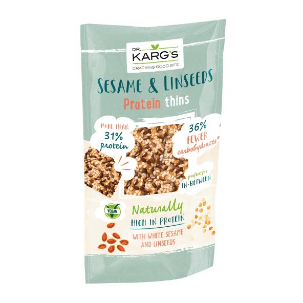 Dr. Karg's Snack Proteico de Sésamo e Linhaça
