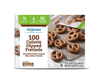 Fit & Active 100 Calorie Milk Chocolate or Yogurt Covered Pretzels