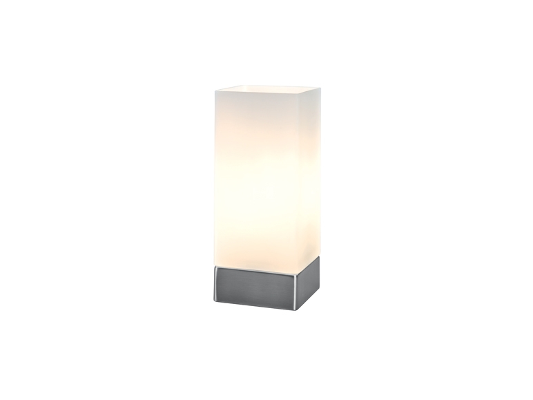 Lampada Touch con paralume in vetro