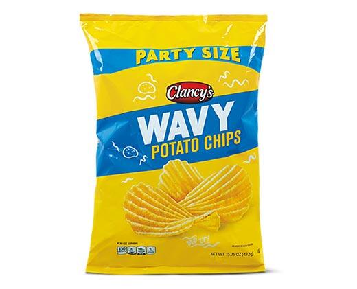 Clancy's 
 Party Size Wavy Potato Chips