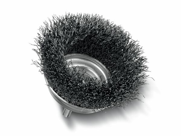 Cepillo de copa de alambre de acero