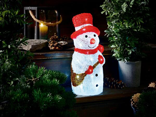 Figura Muñeco de nieve con LED