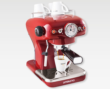 AMBIANO Hochwertige Espresso-Maschine im Retro-Design