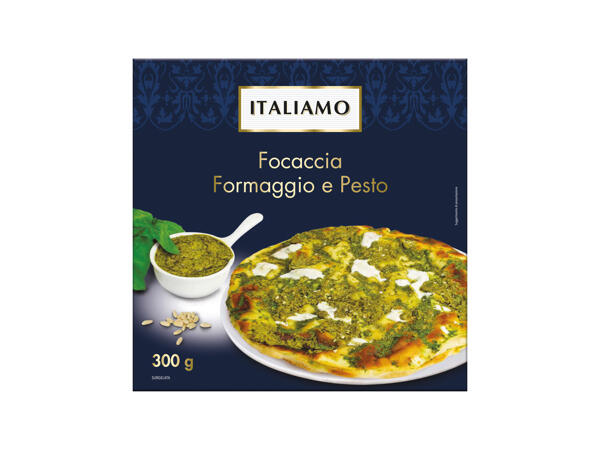 Focaccia with Cheese and Pesto