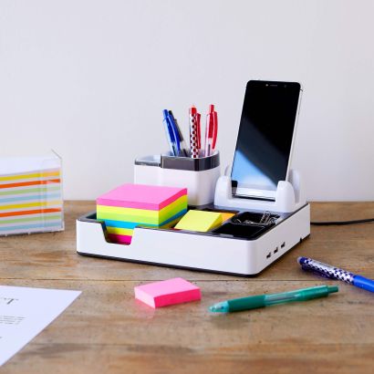 Schreibtisch-Organizer mit USB