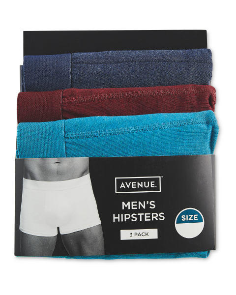 Blue and Burgundy Hipsters 3 Pack
